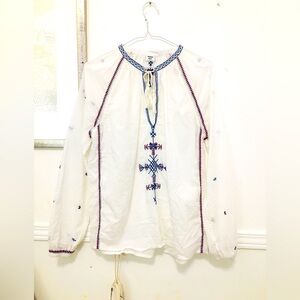 Sunday Best Embroidered Coastal Boho blouse